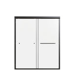 Semi-Frameless Double Sliding Shower Door, Bypass Shower Door, 1 / 4" (6Mm) Thick SGCC Tempered Glass Door