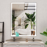 LED Bathroom Vanity Mirror Wall Mounted Adjustable White / Warm / Natural Lights Anti-Fog Touch Switch With Memory Modern Smart Large Bathroom Mirrors