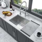 Modern Undermount Stainless Steel Kitchen Sink 16 Gauge, Deep Single Bowl
