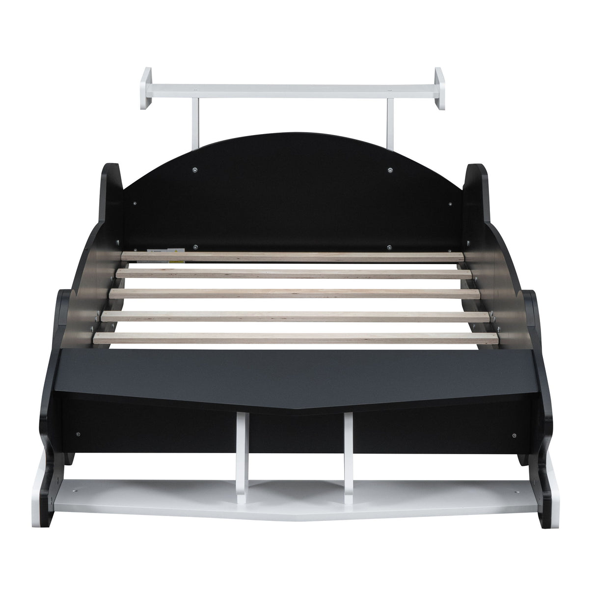 Race Car-Shaped Platform Bed With Wheels