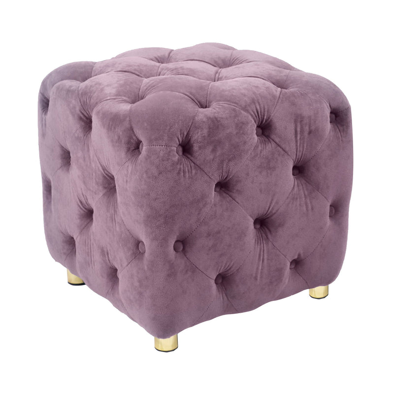 Modern Upholstered Ottoman, Exquisite Small End Table, Soft Foot Stool, Dressing Makeup Chair, Comfortable Seat For Living Room, Bedroom, Entrance