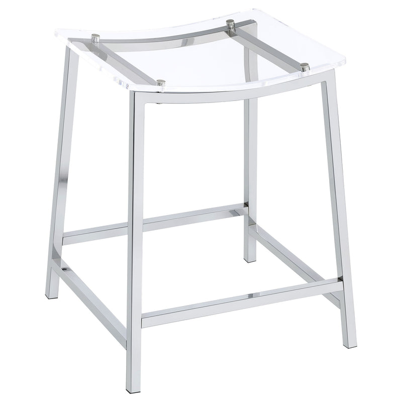 Staten - Backless Counter Stool (Set of 2) - Chrome