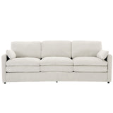 Cozy Upholstered 3 Seater Sofa With Double Cushion