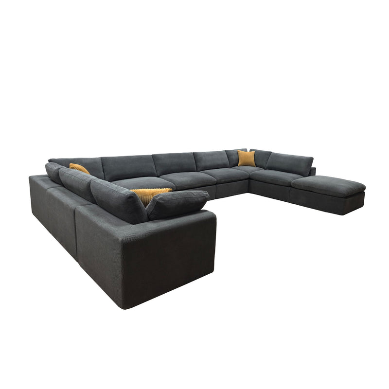 Custom Configuration Modular Sectional & Toss Pillows