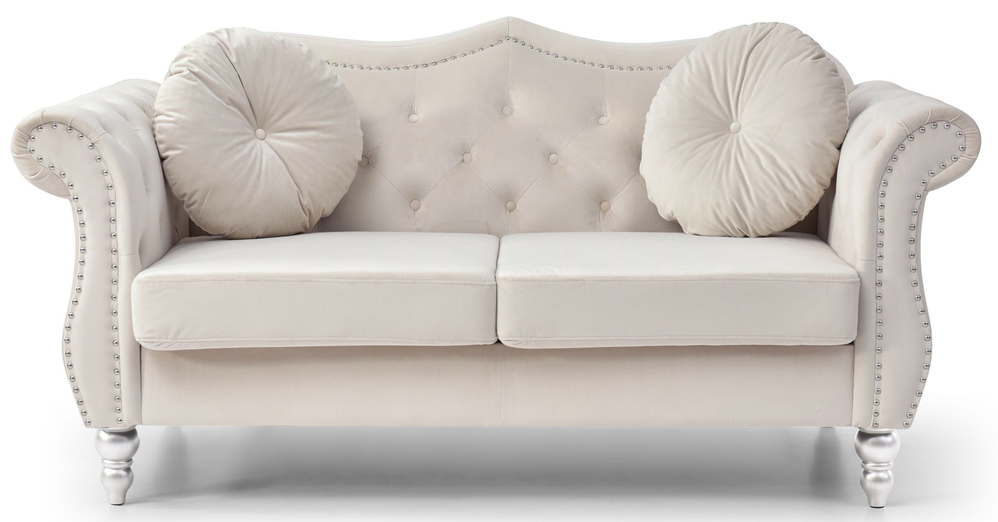 Loveseat With Flared Arms - Thumbnail 2