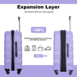 Expandable 3 Piece Luggage Sets Lightweight & Durable Suitcase, Spinner Wheels, Tsa Lock