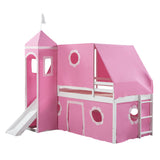 Loft Bed With Slide Tent And Tower Fun Playhouse Design
