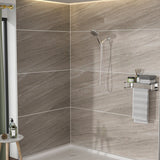 Multi Function Adjustable Hand Shower 8 Function Hand Shower Plastic With Wall Mount - Chrome