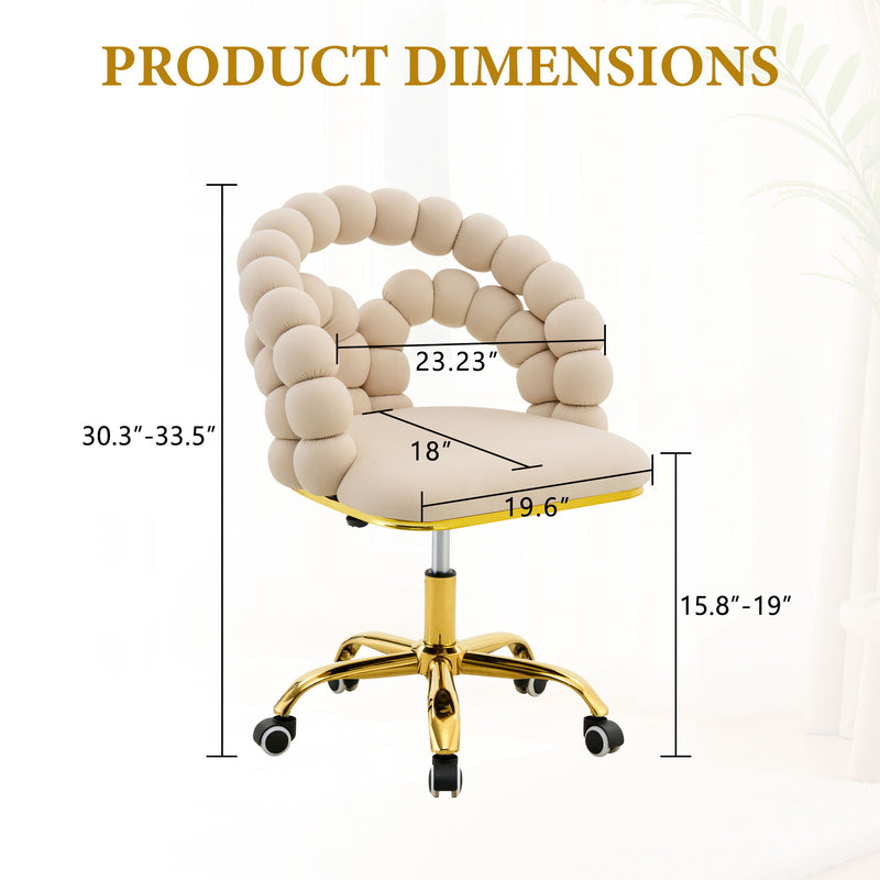 Puffy Bubble, Ball Chain Accent Chair With 5 Claw Casters