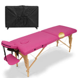 Massage Table Portable Massage Bed Lash Bed With Carrying Case Spa Table Height Adjustable, Salon Bed Face Cradle Bed - Rose