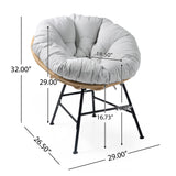 Palos - Outdoor Wicker Lounge Chair (Set of 2) - Brown / Light Gray