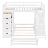 Bunk Bed With LED Light And USB Ports