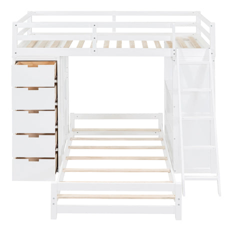 Bunk Bed With LED Light And USB Ports