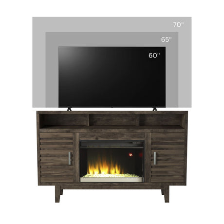 Avondale - Electric Fireplace TV Console For TVs Up To 70" - Charcoal Brown