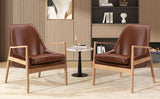 Mid-Century Modern Accent Armchair With High Back