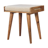 Boucle Tray Style Footstool - Cream