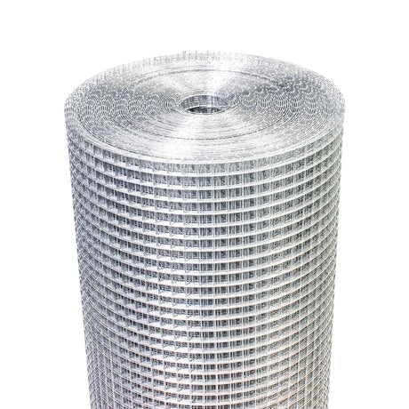 Galvanized Hardware Cloth, Gauge Welded Metal Wire Fence Roll For Garden And Animal Protection - Silver