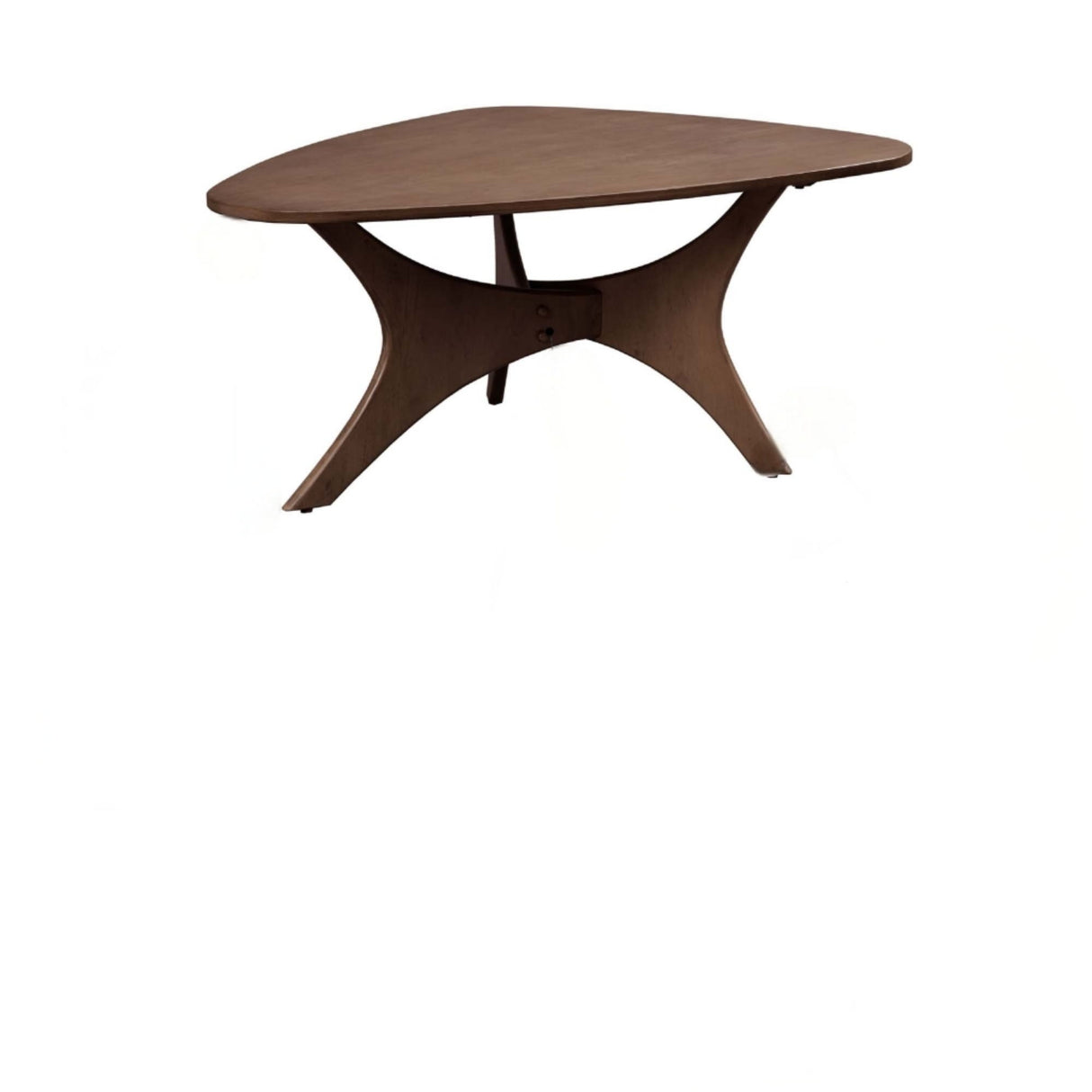 Triangle Wood Coffee Table Mid-Century Modern Design