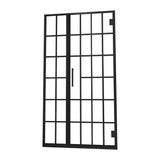 Frameless Pivot Shower Door With Pattern Glass, Open Entry Design