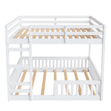 Stylish Bunk Bed With Ladder And Guardrails