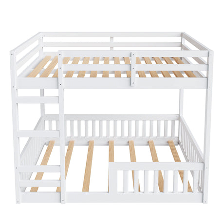 Stylish Bunk Bed With Ladder And Guardrails