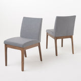 Contemporary Fabric Comfort Dining Chairs (Set of 2)