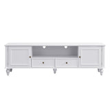 TV Stand For TVs Up To 80", Entertainment Center With Open Compartment