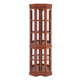 Corner Curio Cabinet With 5 Shelves And Lighting System (E26 Light Bulb Not Included)