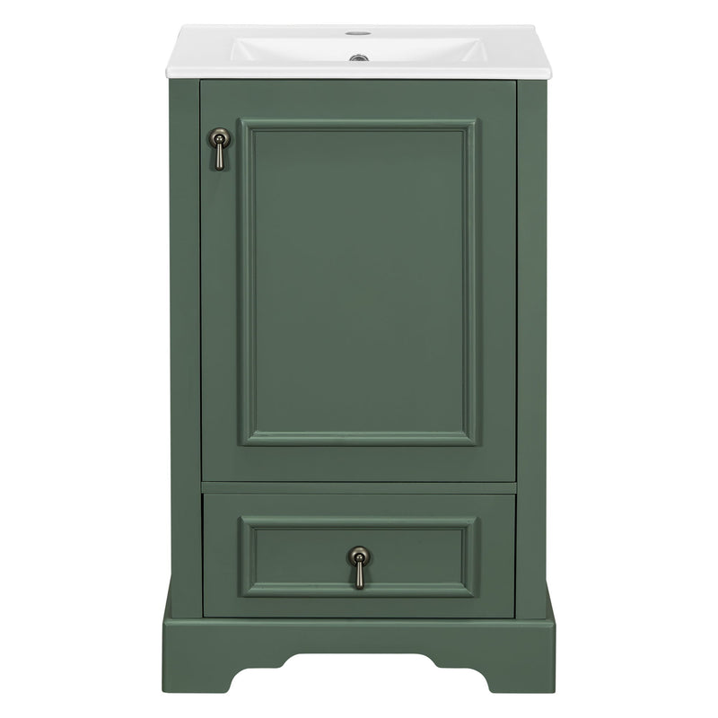 Bathroom Vanity With Sink, Soft Close Door, Adjustable U-Shaped Shelf