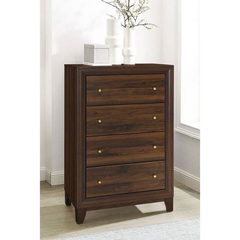 Anza - 4 Drawer Chest Storage Solution - Walnut