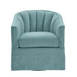 Solitude - Skirted Swivel Accent Chair With Hemp Like