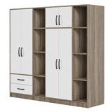 6 Door Wardrobe With Shelves And Drawers