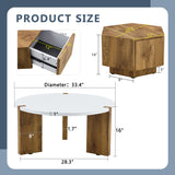 Fashionable Versatile Coffee Table Set - White / Wood
