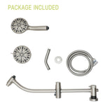 Multi Function Dual Shower Head Shower System With 4.7" Rain Showerhead, 7 Function Hand Shower, Adjustable Slide Bar