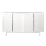 4 Door Storage Cabinet For Living Room - White