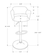 Bar Stool, Swivel, Adjustable Height, Contemporary, Modern