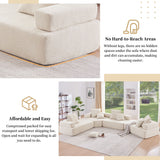 Frame For Oversized Modular U Shaped Sectional, Floor Couch Convertible Compressed Couch Spacious Foam Filled Sofa