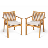 Patio Dining Chair, Comfortable Waterproof Seating (Set of 2)