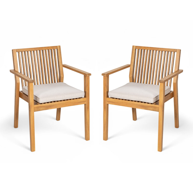 Patio Dining Chair, Comfortable Waterproof Seating (Set of 2)