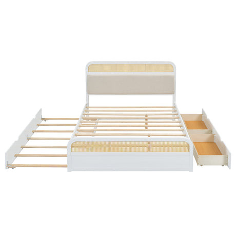 Platform Bed With Trundle And 2 Drawers