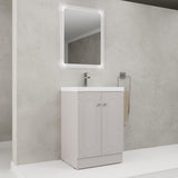 Contemporary Freestanding Bathroom Vanity With Resin Sink & Soft-Close Cabinet Doors