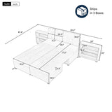 Versatile Modular Free-Combined Sofa With 2 Storage Racks