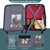 Expandable 3 Piece Luggage Sets Lightweight & Durable Suitcase, Spinner Wheels, Tsa Lock