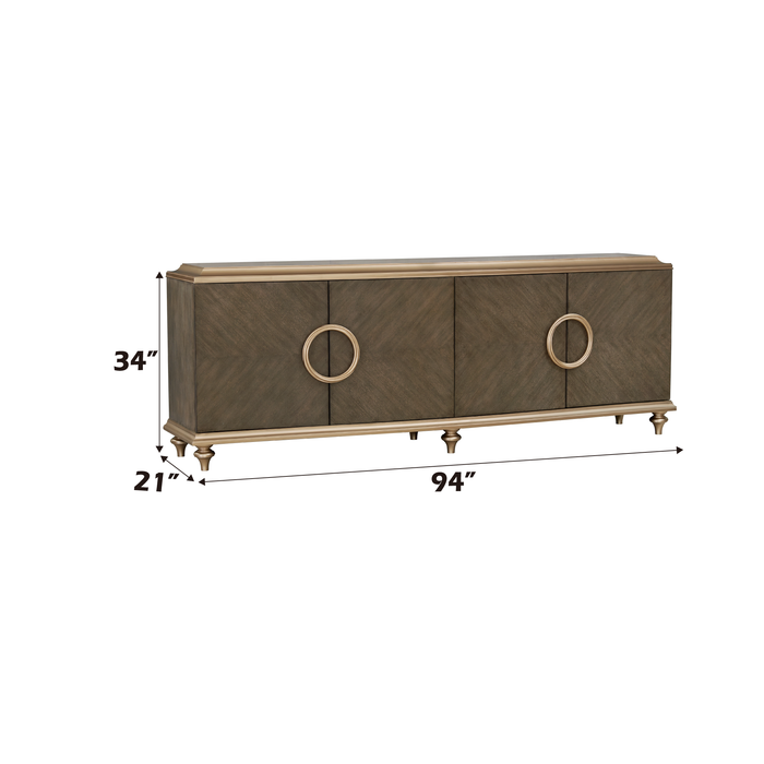 ACME Ashtin Console Cabinet, Brown Finish AC02598