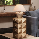 Side Table With 3D Embossed Pattern Design