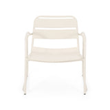 Outdoor Accent Chair With Metal Frame - White