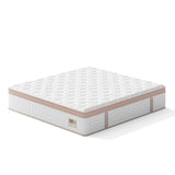 14" King Size, Firm Hybrid Mattress, Gel Memory Foam & Pocket Springs, Pressure Relief, Motion Isolation, Ergonomic Bed - White