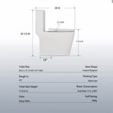 Upgraded Design Armrest, With Glossy Gw 007 1 Piece Toilet With Tornado Flush, Soft Close Seat, Dual Flush Map 1000G, Comfort Chair Seat - Gloss White