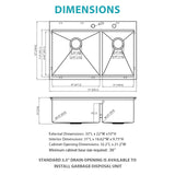 Topmount, Drop In Double Bowl Kitchen Sink