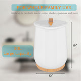 Towel Warmers, Luxury Bucket Towel Warmers, Large Towel Warmers For The Bathroom, Fits Up To 2 Oversized Towels - White